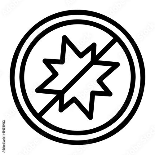 no flash line icon