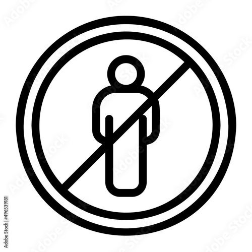 pedestrians line icon