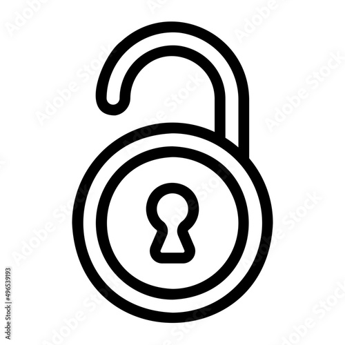 unlock line icon
