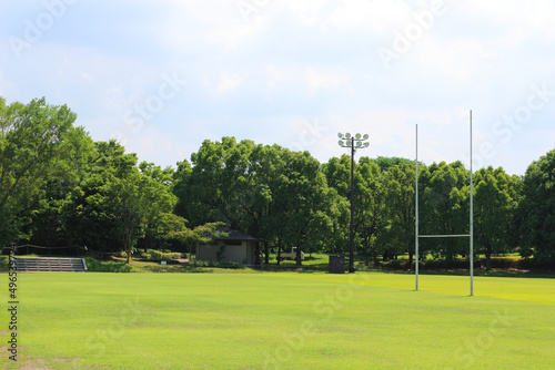 熊谷ラグビーグラウンド 青空と芝生
Kumagaya Rugby Ground Blue Sky and Lawn photo
