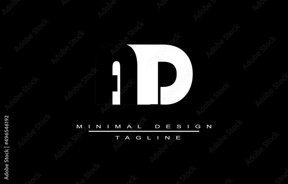 AD or DA Minimalist Logo design Vector Art Illustration AD or DA Minimalist Logo design Vector Art Illustration