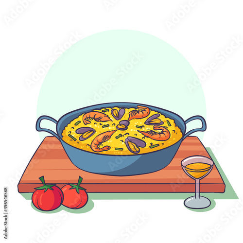 paella is typical food from spain