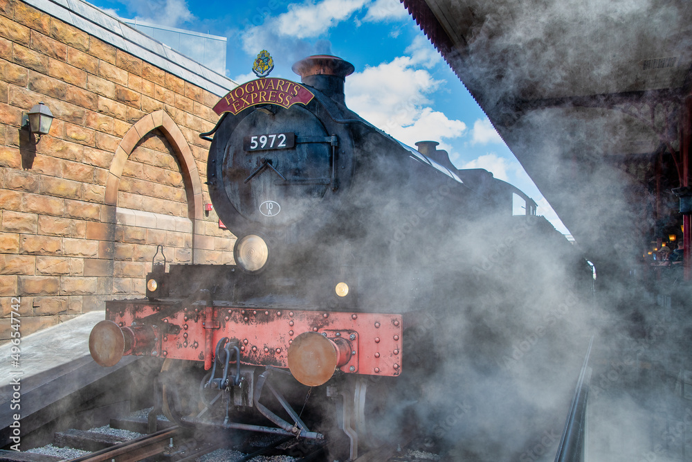 Fototapeta premium Hogwards Express steam train at Universal Studios Florida