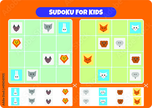 This worksheet has been prepared to contribute to the mental development of children. New concepts can also be taught with Sudoku puzzles.