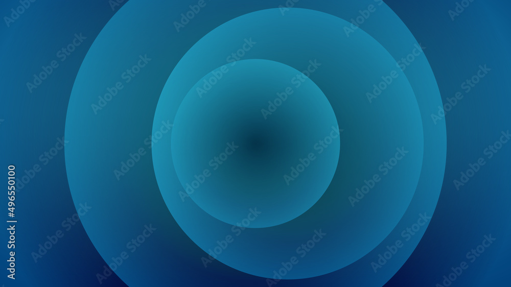Modern Abstract Background with Motion Circle Elements and Dark Blue Gradient Color