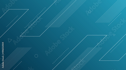 Modern Abstract Background with Retro Memphis Elements and Dark Blue Gradient Color