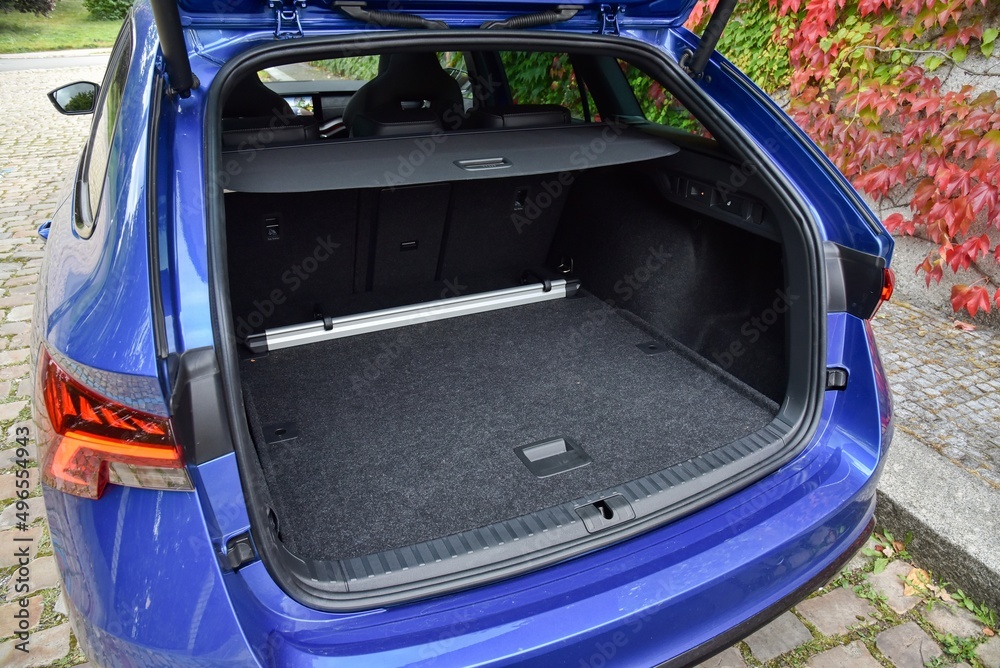 Škoda Octavia Combi RS. The fourth generation of the popular model in the  most powerful version of the RS - 2.0 TDI DSG 4x4. Car trunk. 09-24-2021,  Prague, Czech Republic. Stock Photo | Adobe Stock