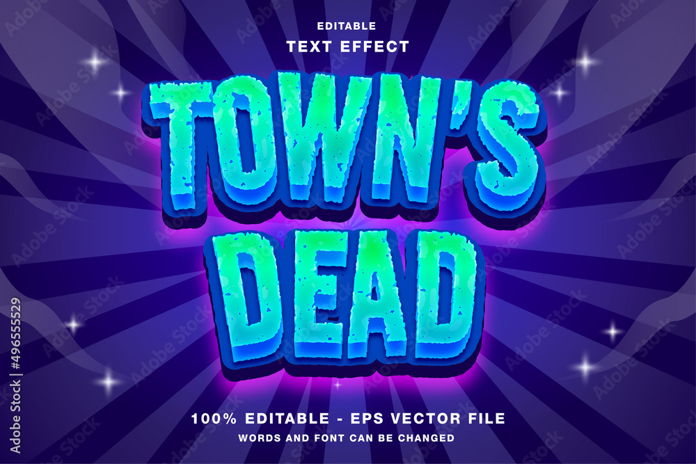 Town's Dead 3D Game Logo Design style Town's Dead 3D Game Logo Design style