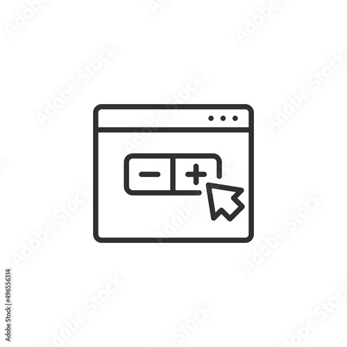 E-commerce, limited quantity line icon. linear style sign for mobile concept and web design. Shopping items quantity outline vector icon. Symbol, logo illustration. Vector graphics
