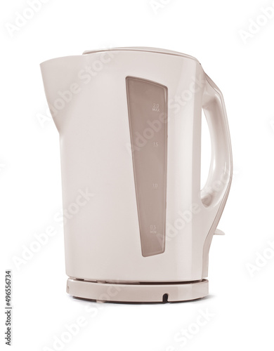 electric kettle on white background