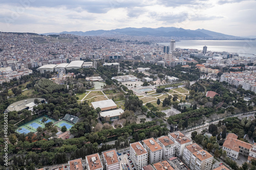 Fototapeta Naklejka Na Ścianę i Meble -  Aerial photo of izmir with drone during daytime