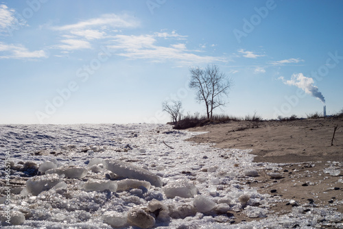 lake Michigan frozen