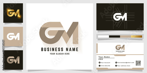 Letter GM or GN monogram logo