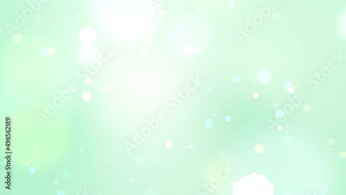 グリーンのキラキラ背景（ループ素材）