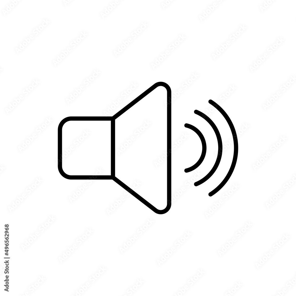 Speaker line vector icon on white background Speaker line vector icon on white background