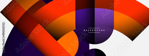 Trendy shapes, color minimal design composition, lines and shadows for wallpaper banner background or landing page