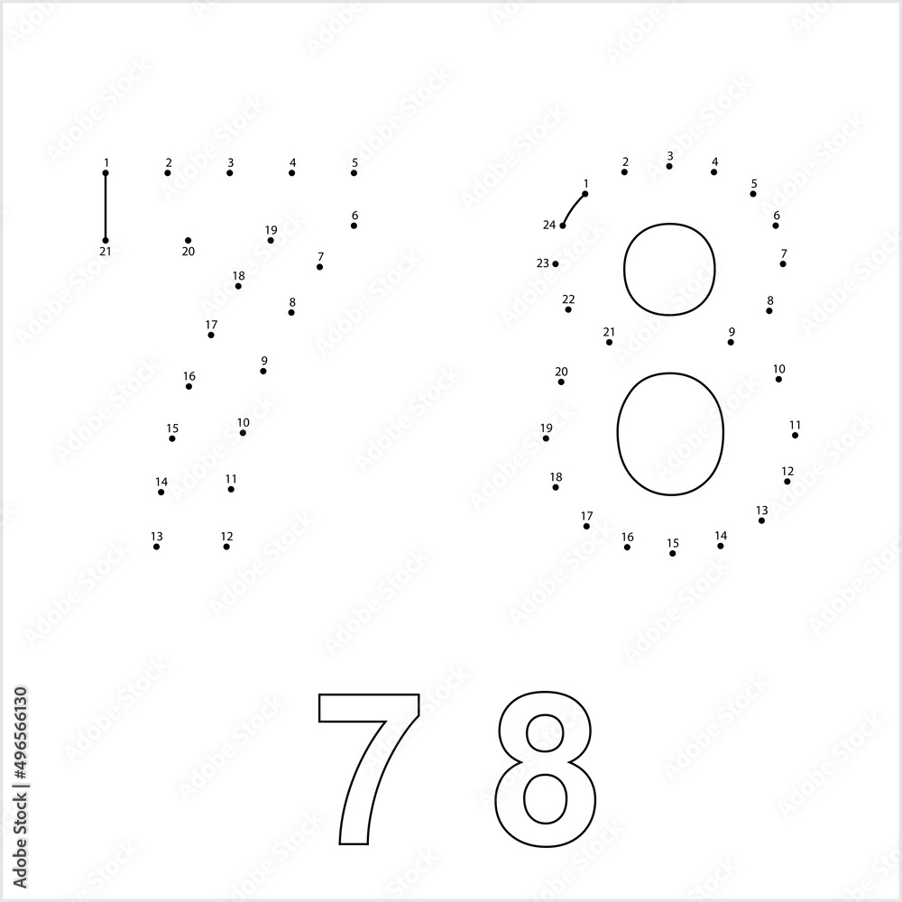 Number Seven Eight Connect The Dots M_2203001 Number Seven Eight Connect The Dots M_2203001