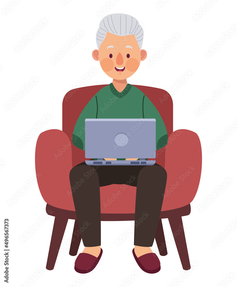 old man in sofa old man in sofa