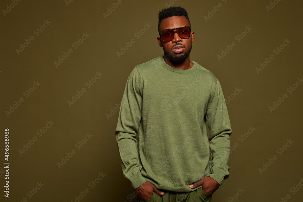 Fashion portrait of handsome African man. Fashion portrait of handsome African man.