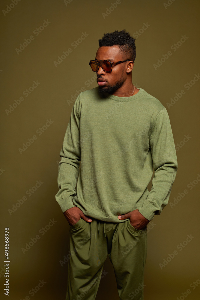 Fashion portrait of handsome African man. Fashion portrait of handsome African man.