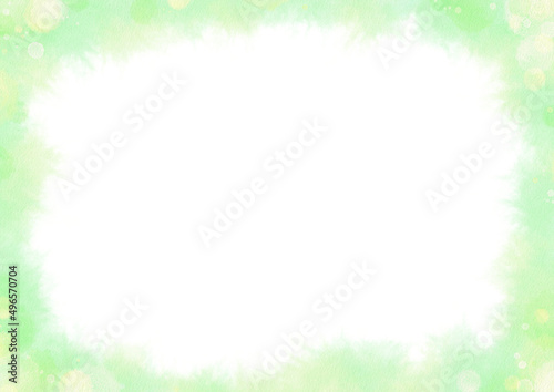 淡い水彩が滲むフレーム