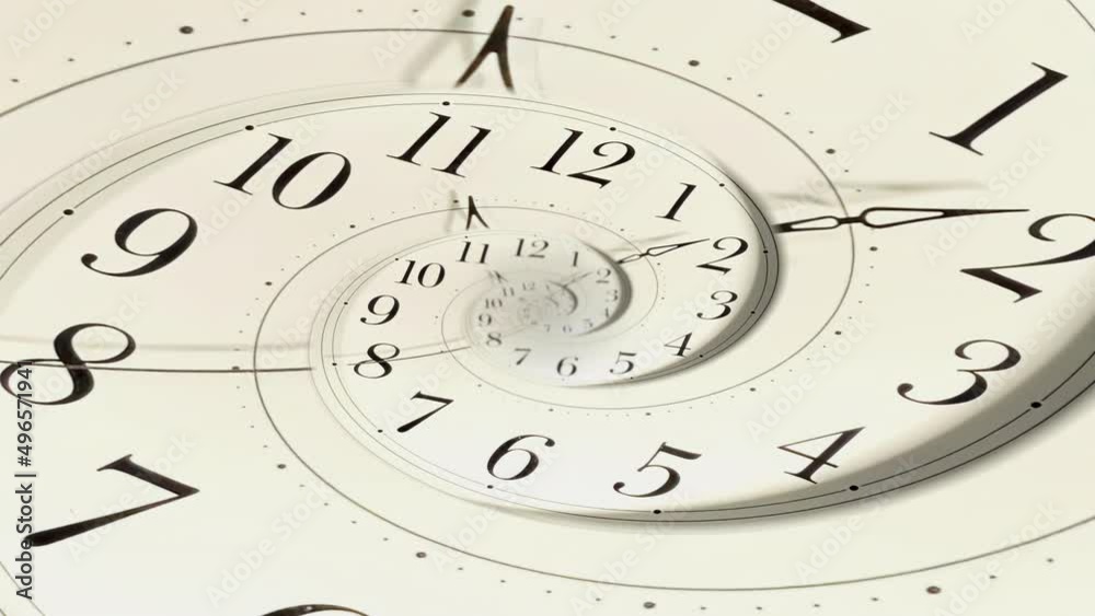 Endless Time Clock Spiral Zoom