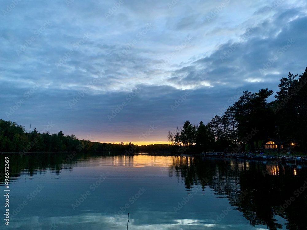 Sunset on the Chippewa flowage in Wisconsin