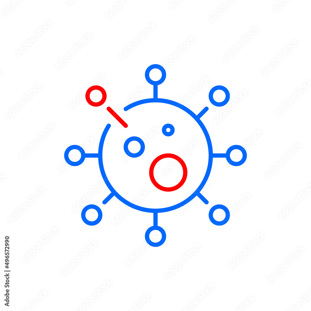 Covid 19 molecule. Pixel perfect, editable stroke icon Covid 19 molecule. Pixel perfect, editable stroke icon