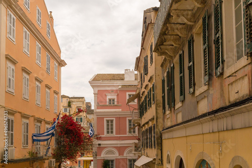 corfu city center seesightings spirng in greece photo