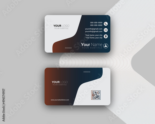 Minimalist business card design template for business