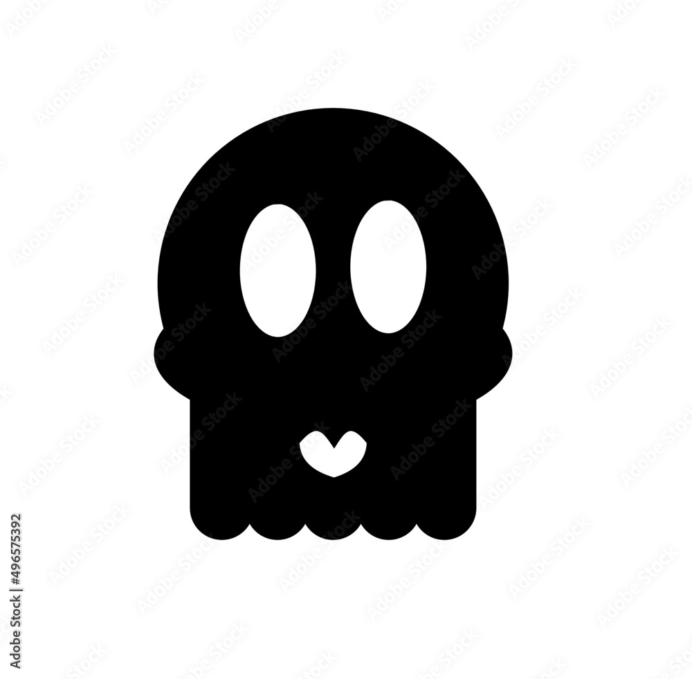 Skull vector silhouette. Skull icon isolated on white background. Sign of danger. Black skull clipart. Skull vector silhouette. Skull icon isolated on white background. Sign of danger. Black skull clipart.