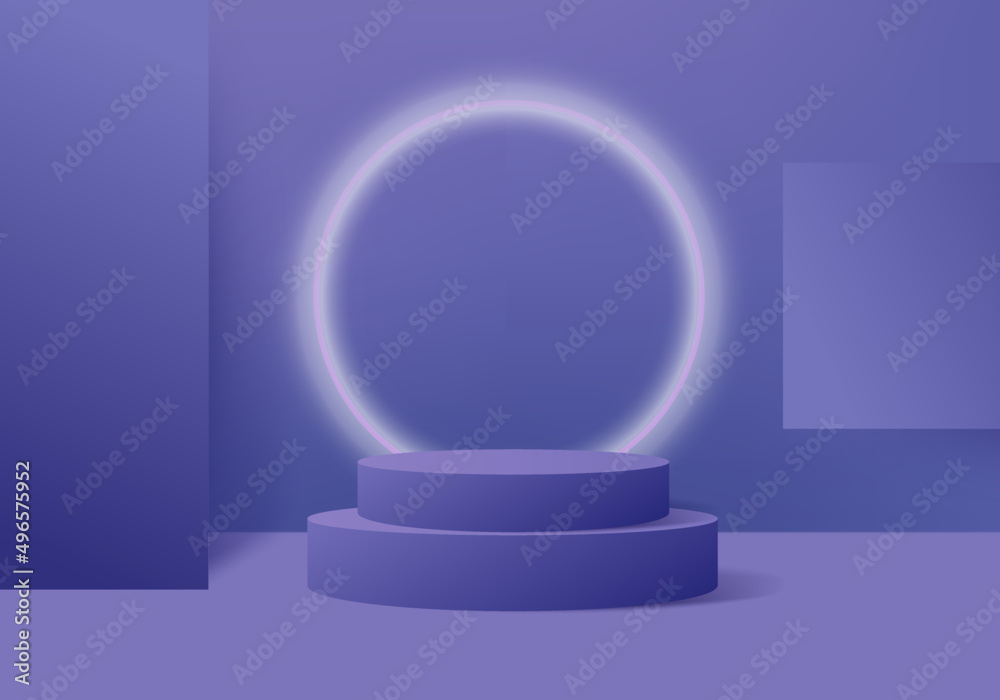 3d background products display podium scene with geometric platform stand to show cosmetic products. Stage showcase on pedestal display studio