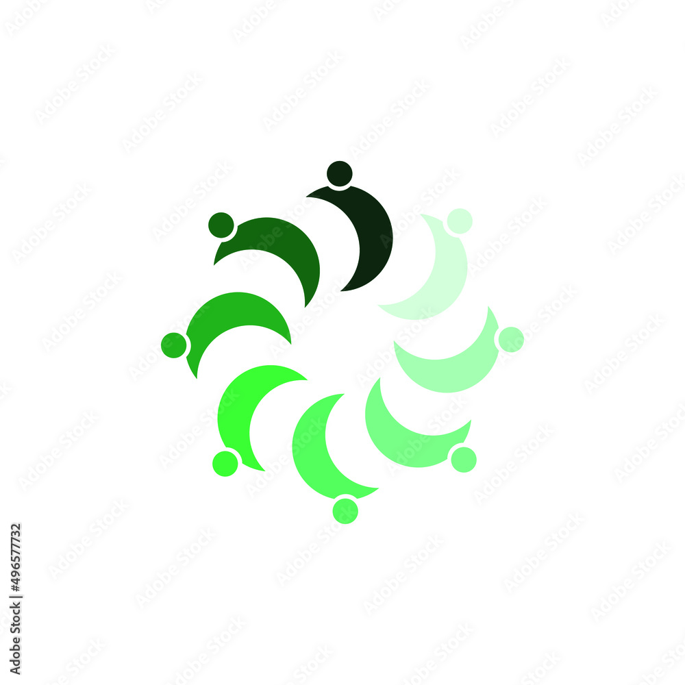 Obraz premium people comunity logo simple modern