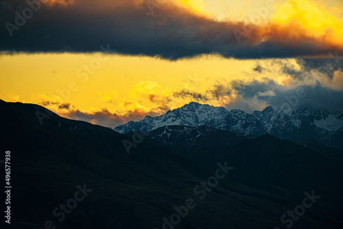 Sunset in the mountains