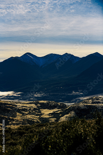 Remote mountain landscape in New Zealand