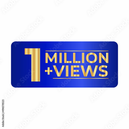 1 million followers thank you  background.background design. One million views.1M Views