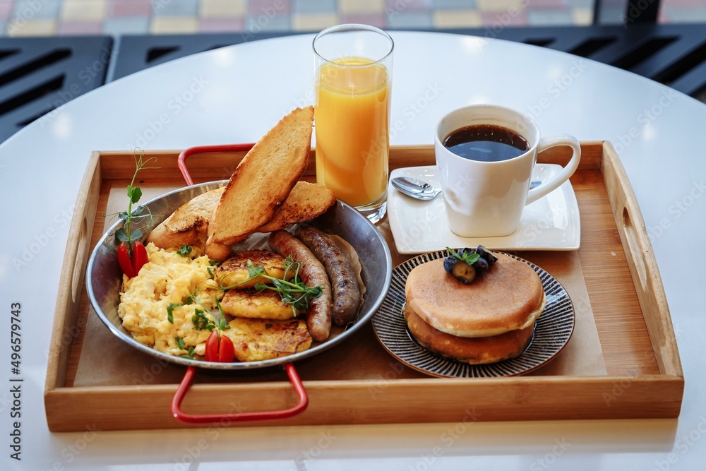 Delisious breakfast in a cafe Delisious breakfast in a cafe