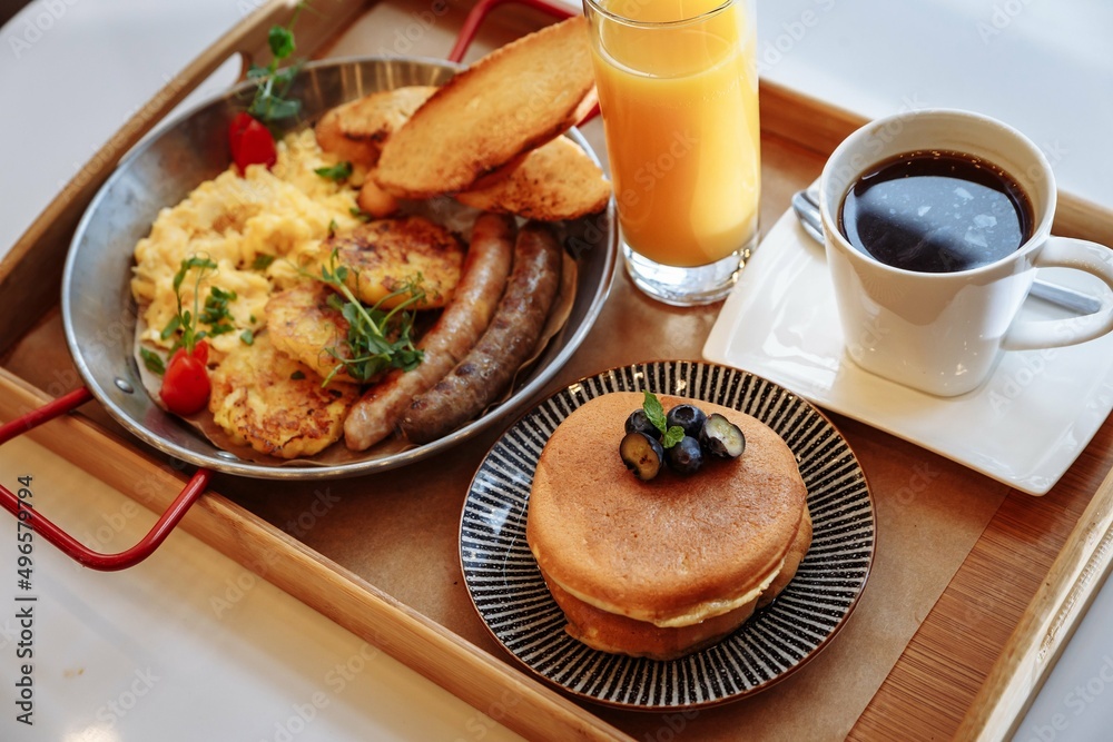 Delisious breakfast in a cafe Delisious breakfast in a cafe