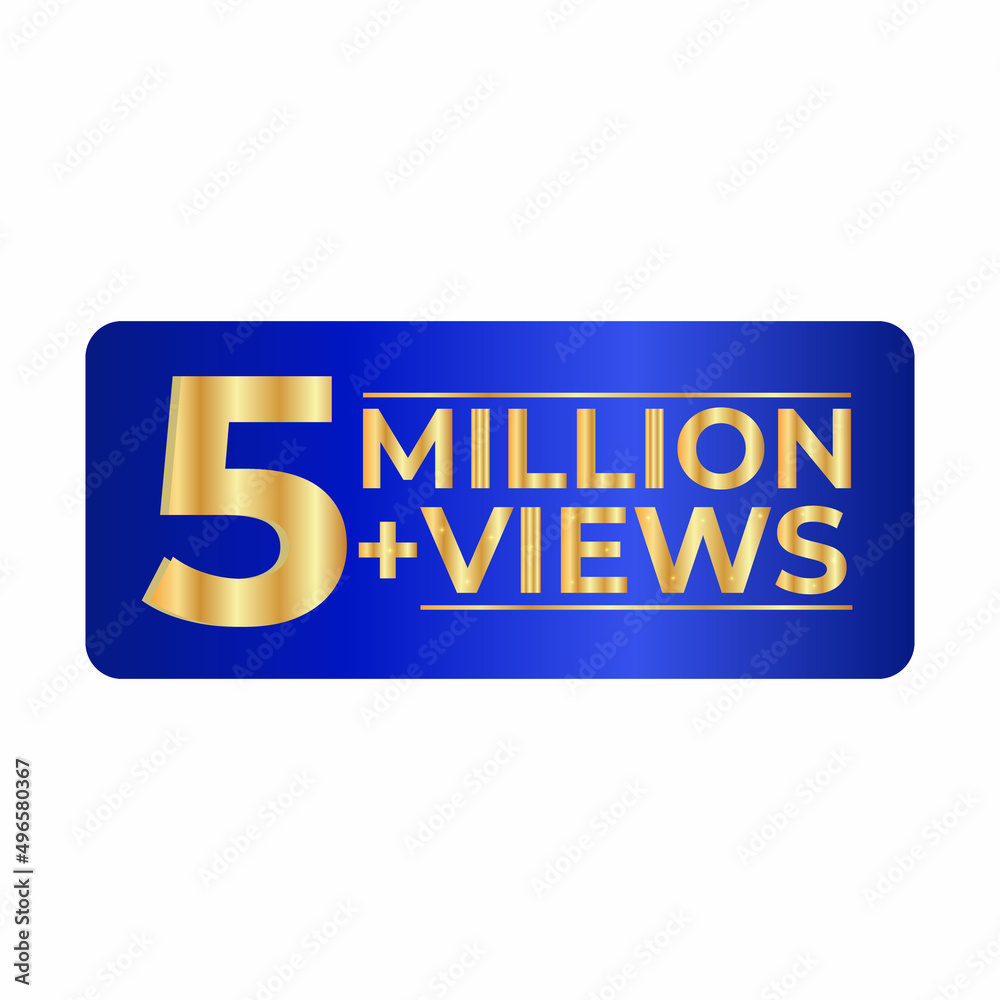 5 million followers thank you  background.background design. 5 million views.5M Views