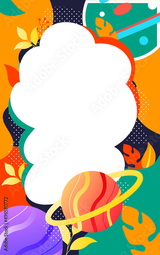 May 4th Youth Day, young people gather for activities, vector illustration