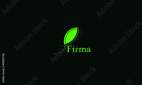 Firma Organic Green logo design template