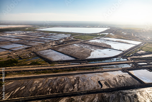 Aerial view of Ft McMurray Tailing ponds Canada photo