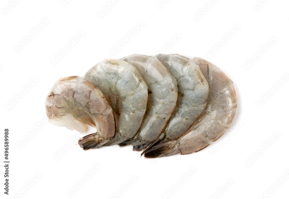 Fresh Shrimp Tails Isolated Fresh Shrimp Tails Isolated