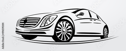 Car Logo Abstract Lines Vector. Vector illustration