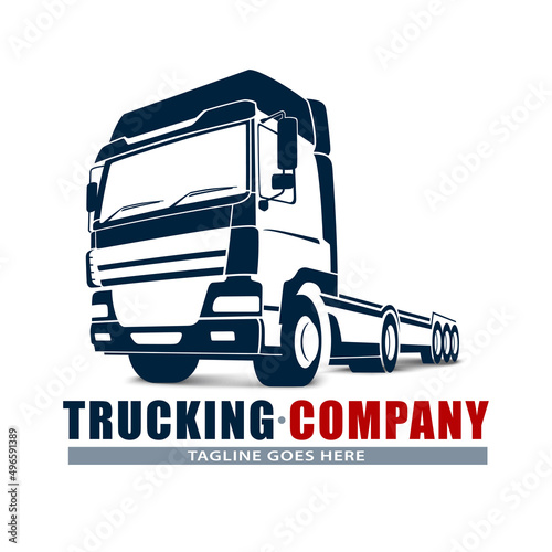 Truck Car Auto Logo. Trucking Company. Abstract Lines. Vector illustration