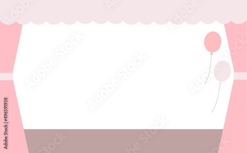 ステージ　フレーム　ピンク　風船
お祝い