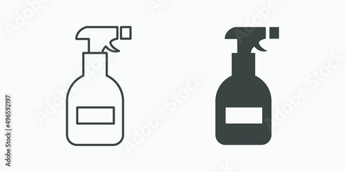 Spray can icon vector. Spraying Anti-Bacterial Sanitizer Spray symbol sign