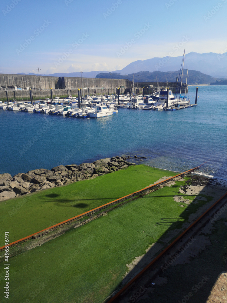 photo of the port of Lastres, Asturias, Spain,