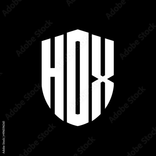 HOX letter logo design. HOX modern letter logo with black background. HOX creative  letter logo. simple and modern letter logo. vector logo modern alphabet font overlap style. Initial letters HOX  photo