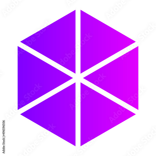 hexagon gradient icon